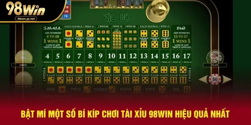 Mẹo cược tài xỉu 98WIN thắng lớn ngay từ lần đầu tiên